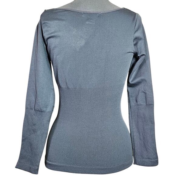 Gray Fleece Lined Top Size Small - Picture 2 of 3